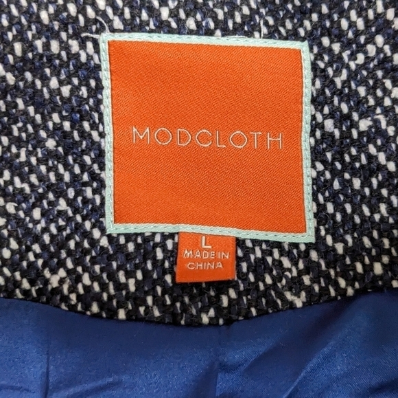 💘 Modcloth Navy Tweed Properly Polished Blazer - Picture 4 of 7